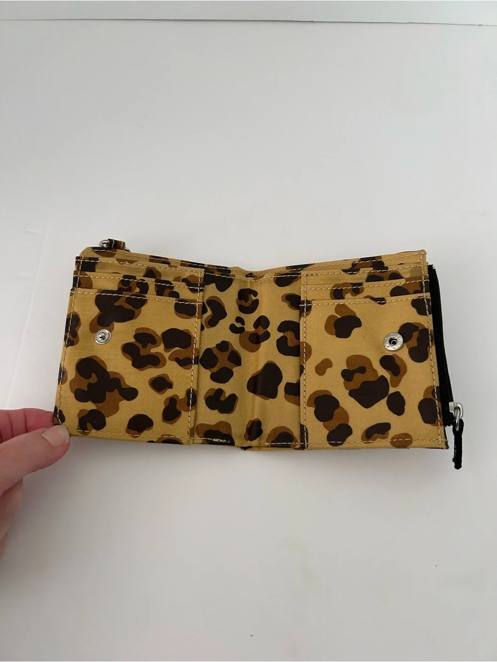 Scout Leopard Print Zip Key & Card Holder - Tan, Brown